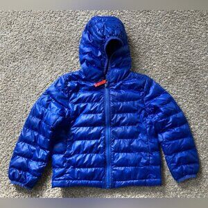 Primary Hooded Puffer Jacket – Bright Blue – Toddler Size 3
